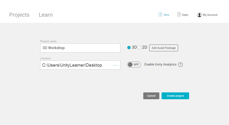 Creating New Projects