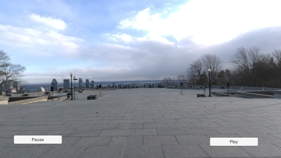 Create a Menu to Play/Stop your 360 video