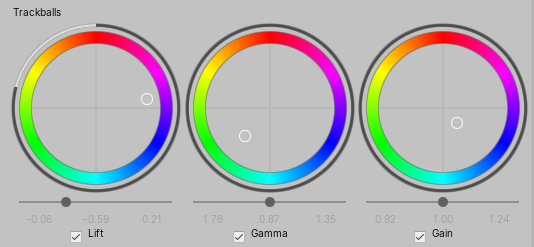 Figure 09: If you’ve worked with color correction wheels, the Trackballs will feel familiar.