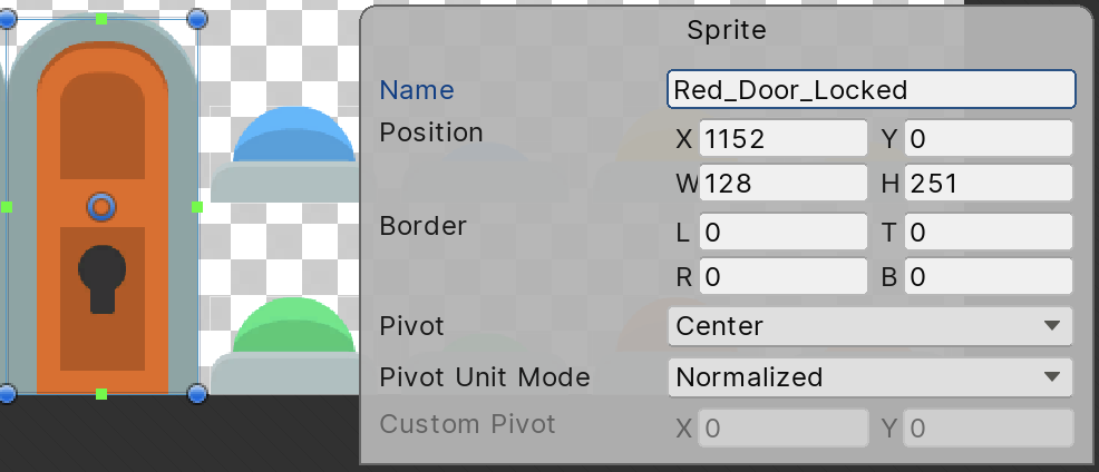 Figure 08: Giving your Sprites meaningful names makes it easier to find them via search later.