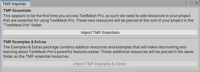Figure 12: The TMP Importer window