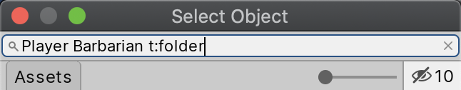 Figure 04: Select Object window search bar