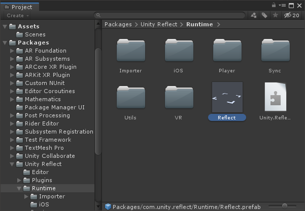 Importing the Reflect Package into Unity