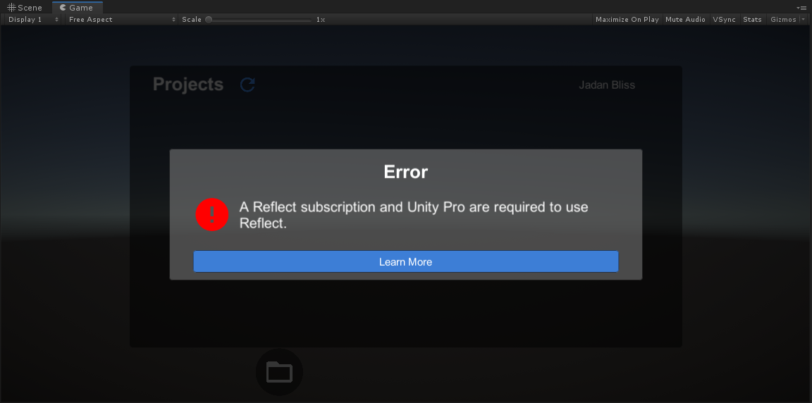 Figure 08: Both a Reflect subscription and a Unity Pro license are required to use Reflect.
