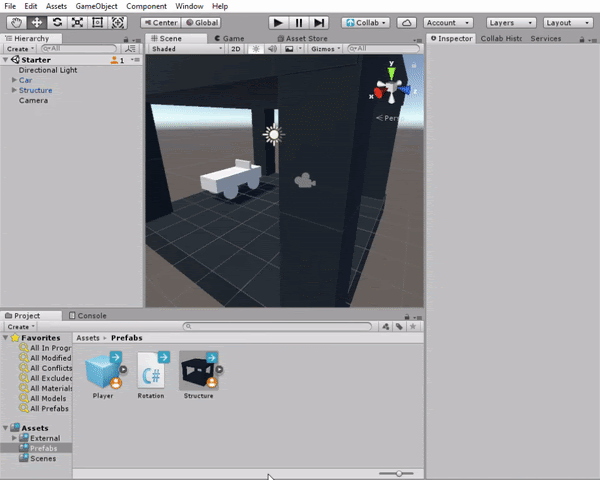 Adding the Player Prefab