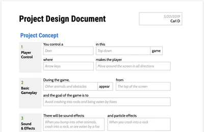 Week 2 | Session 5 - Project Design Doc - Apr 3, 2020
