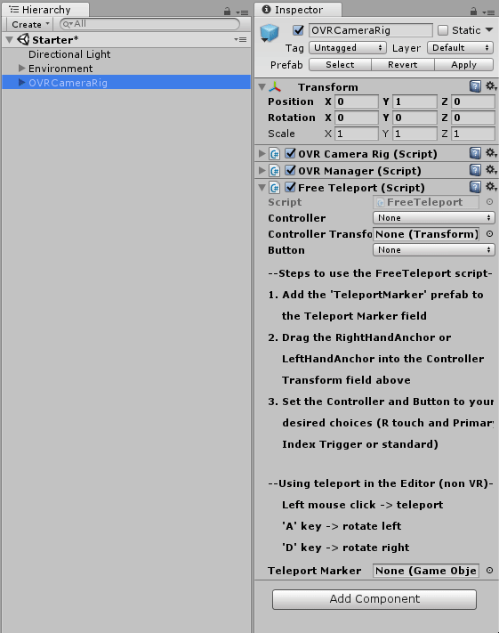 Setting up the Free Teleport script
