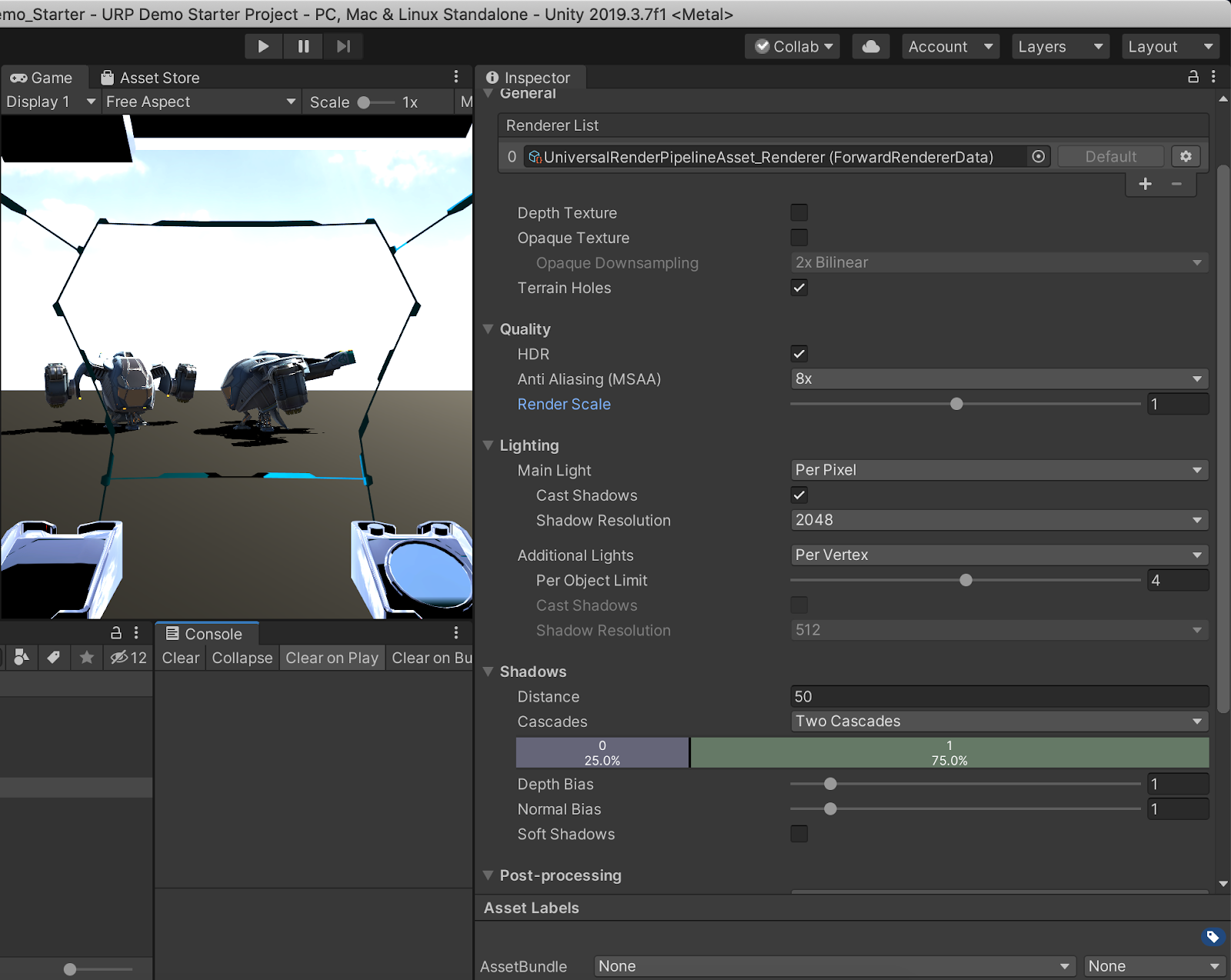 Challenge: Custom URP Asset Settings