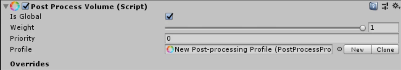 Post Process Volume component