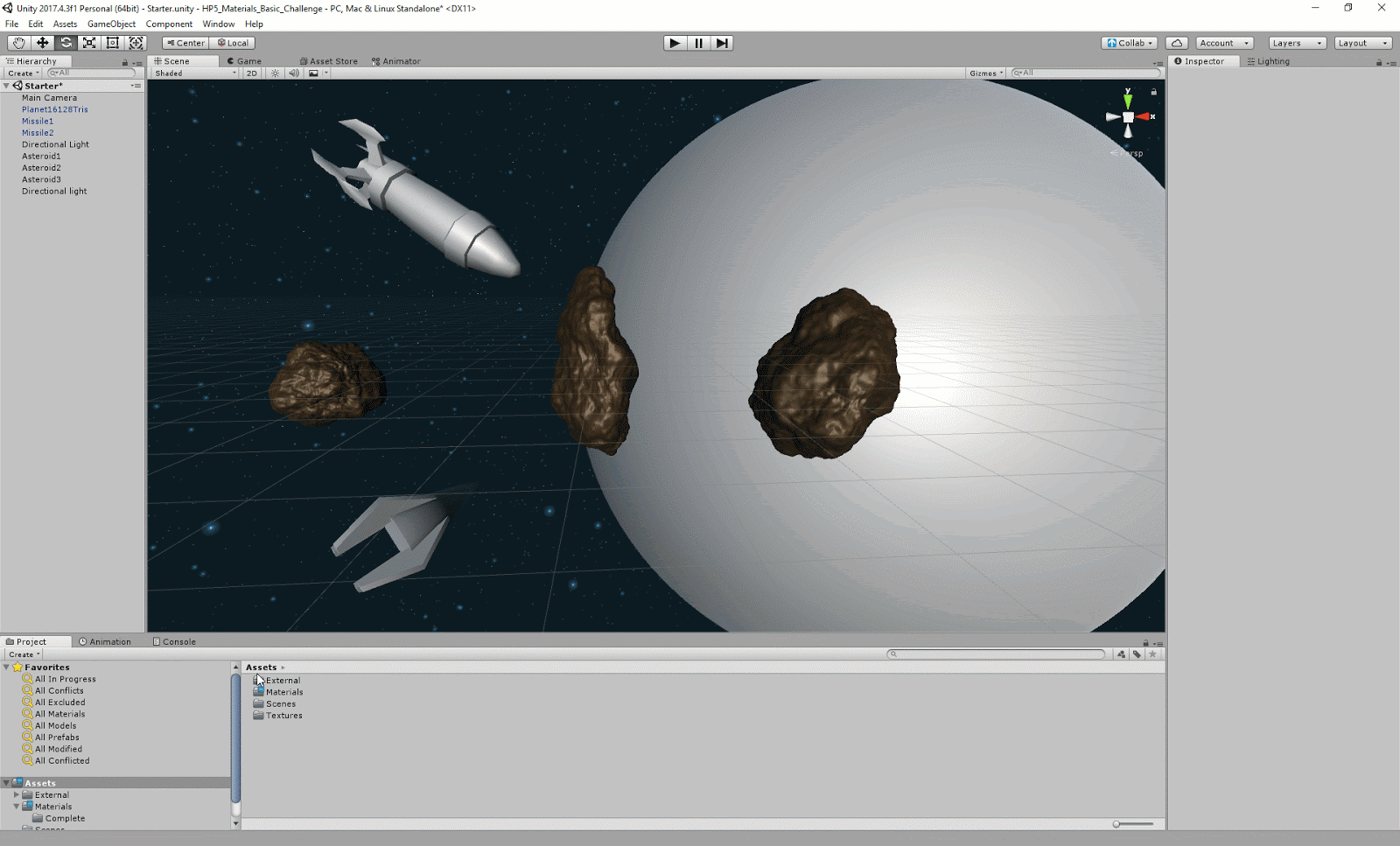 Creating the Missile Material