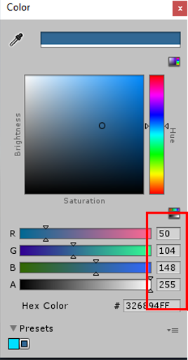 The Color picker tool