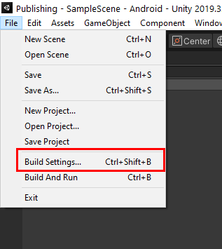 Figure 06: Open the Build Settings