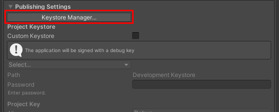 Figure 13: Setting up your unique app key