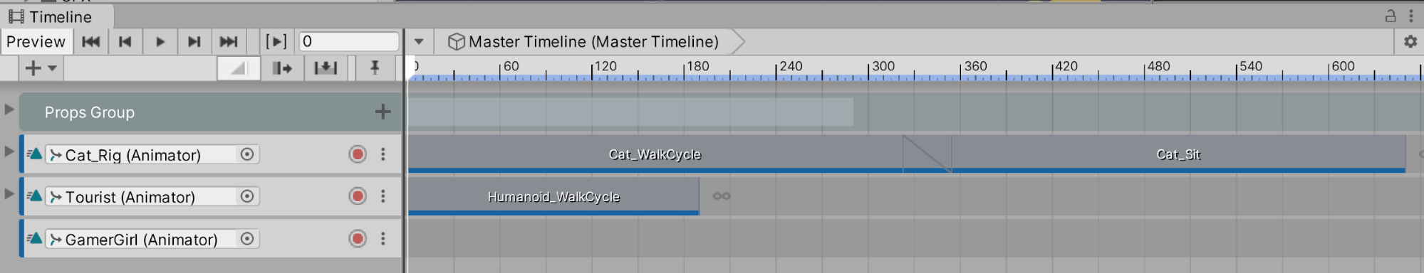 Figure 13: Adding the second character to the Timeline.