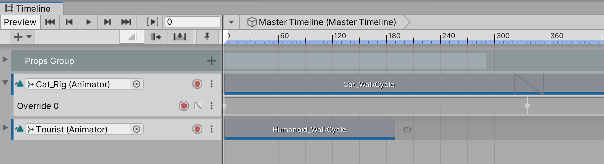 Figure 06: Placing the Animation Clip on the Timeline