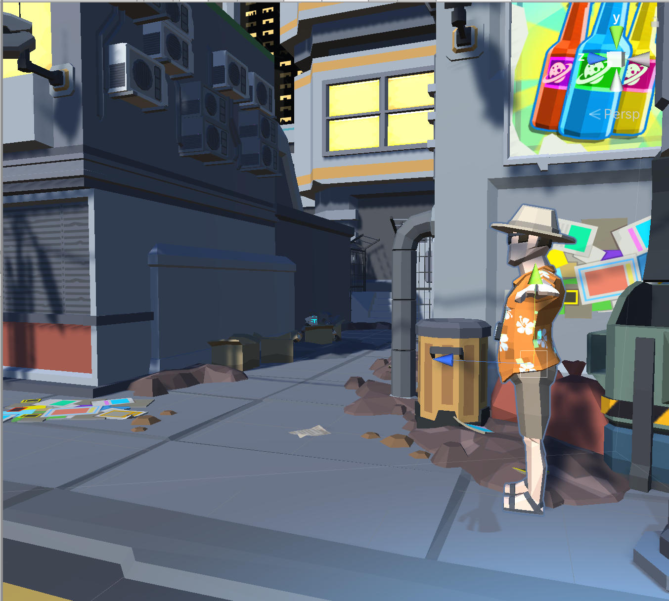 Figure 02: The tourist character placed in our Scene