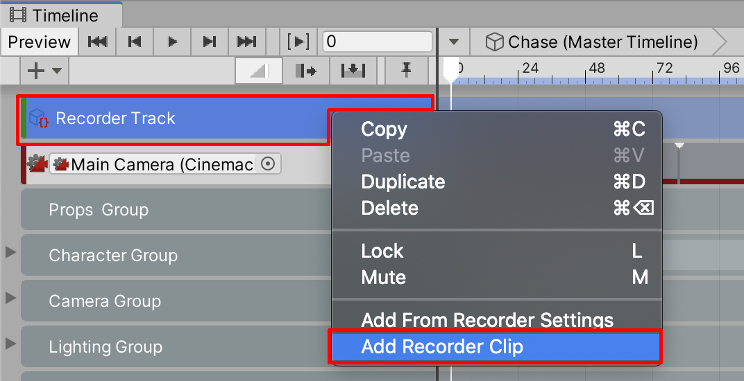 Figure 05: Adding a Recorder Clip