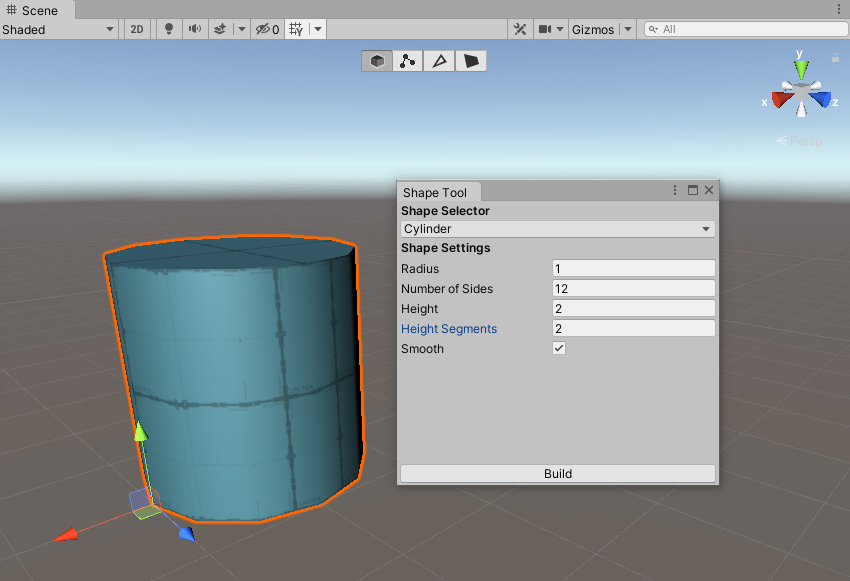 Figure 02: Shape Tool Settings