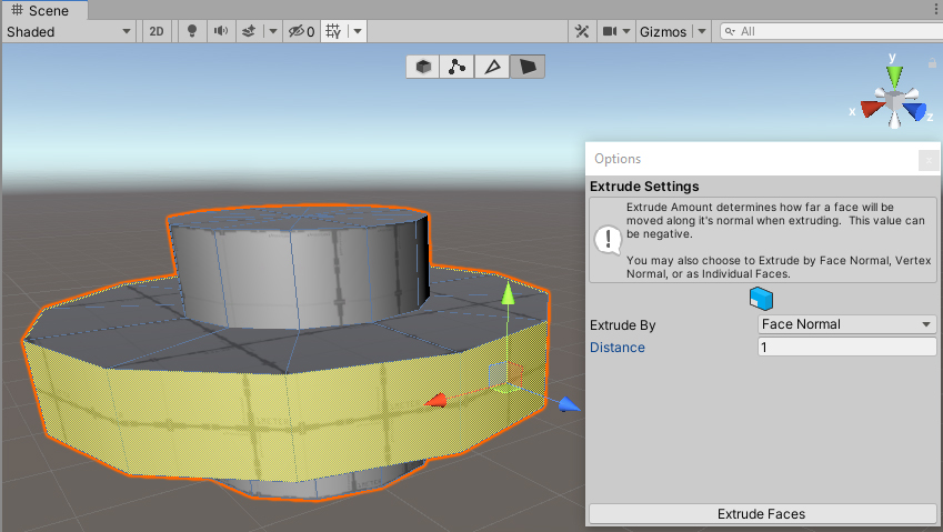 Figure 05: Extrude Settings