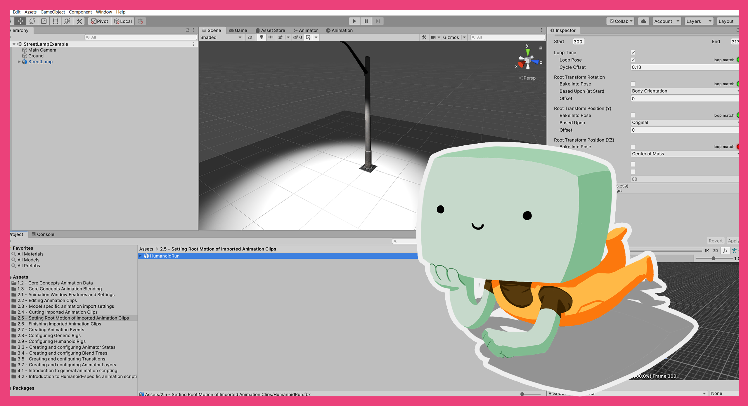 2.6 Finishing an Animation Clip: additional settings