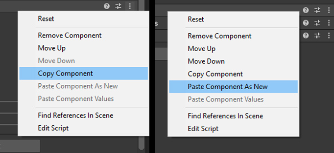 Copy and paste a Component
