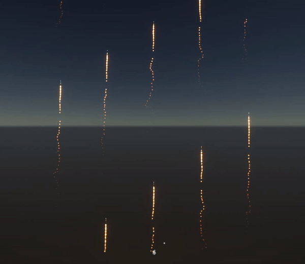 Figure 06: The firework effect using Wrap mode for the sequential line block