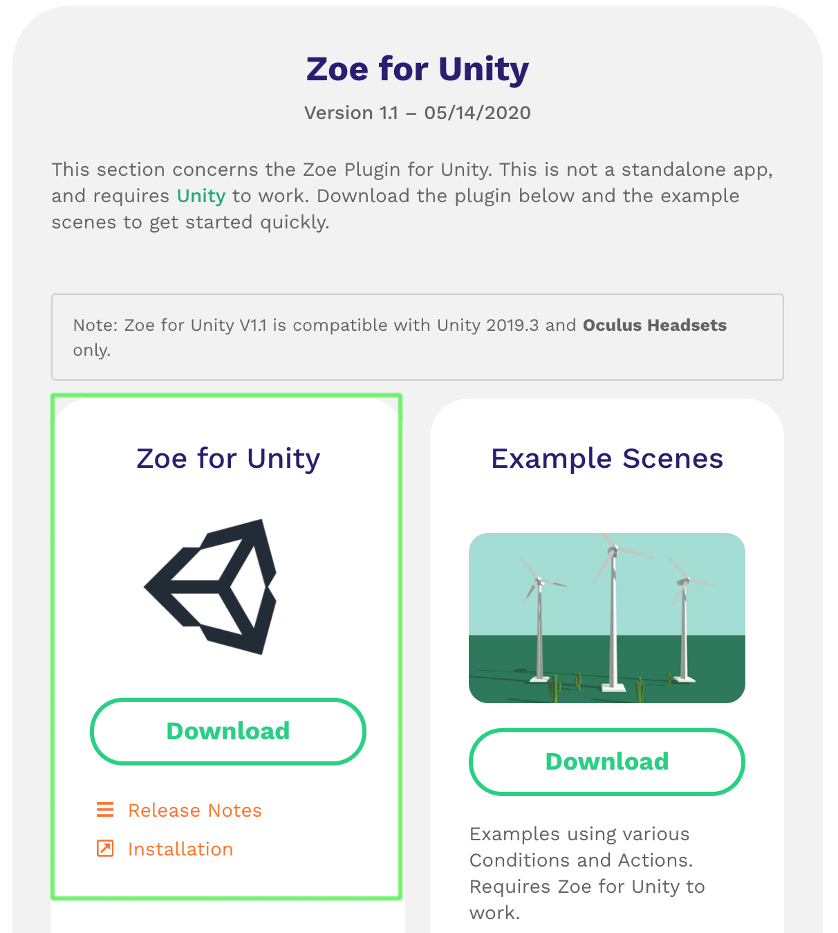 Download the Zoe package on www.zoe.com