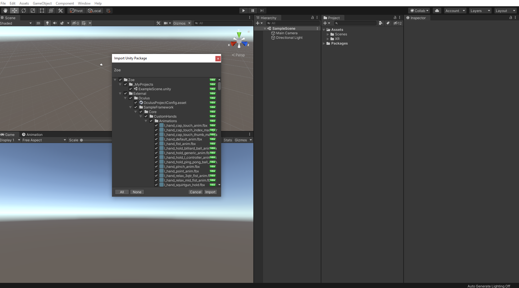 Importing Zoe