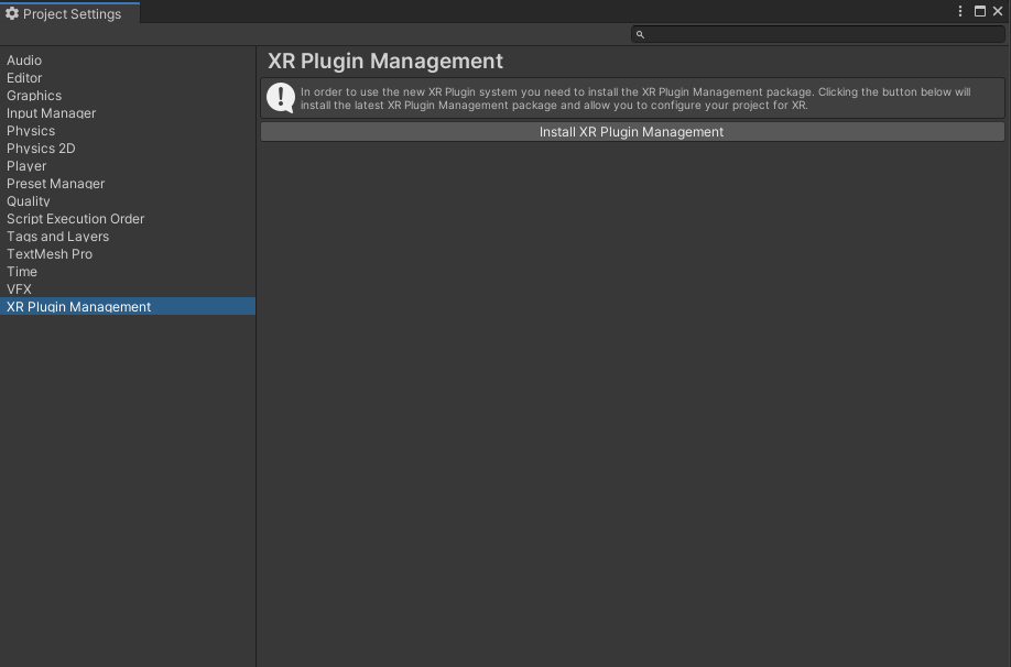 XR Plugin Management