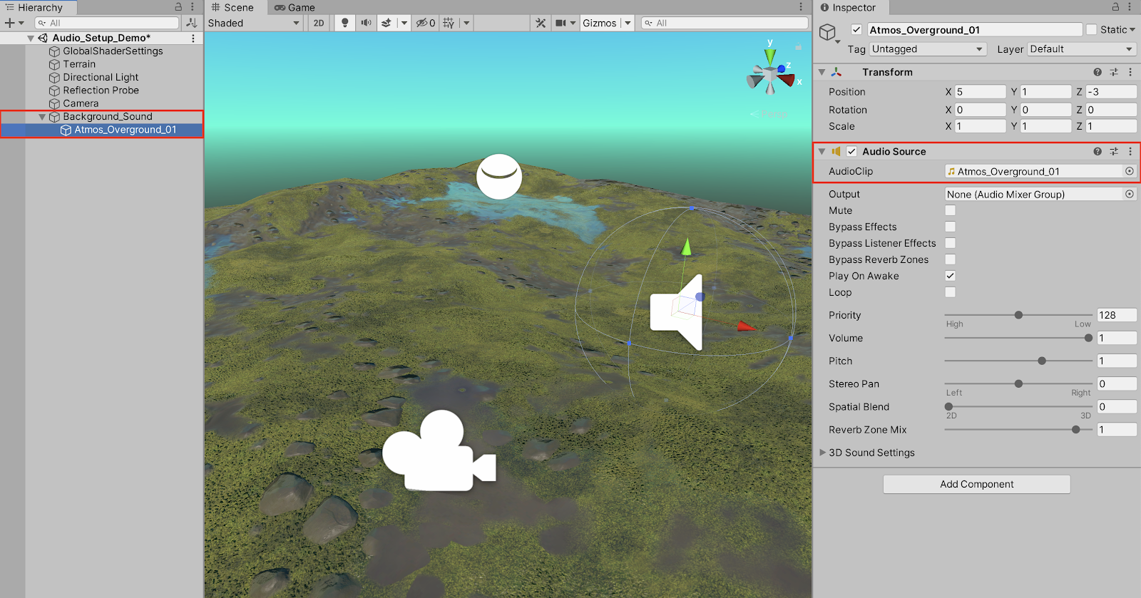 Adding an Audio Source to the Scene