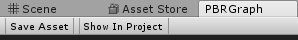 Figure 03: Shader Graph Toolbar