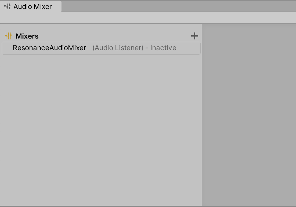 The Audio Mixer window