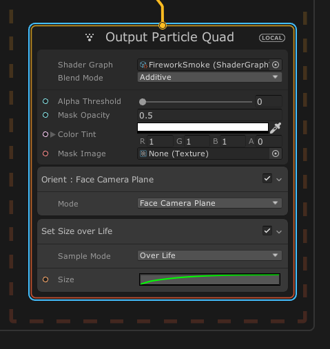 Figure 05: The Output Context of smoke with the new Shader Graph parameters