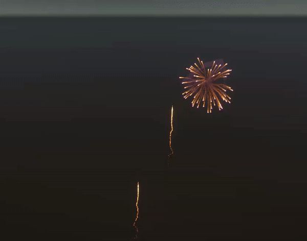 Figure 01: Fireworks effect with smoke particles masked from within a Shader Graph