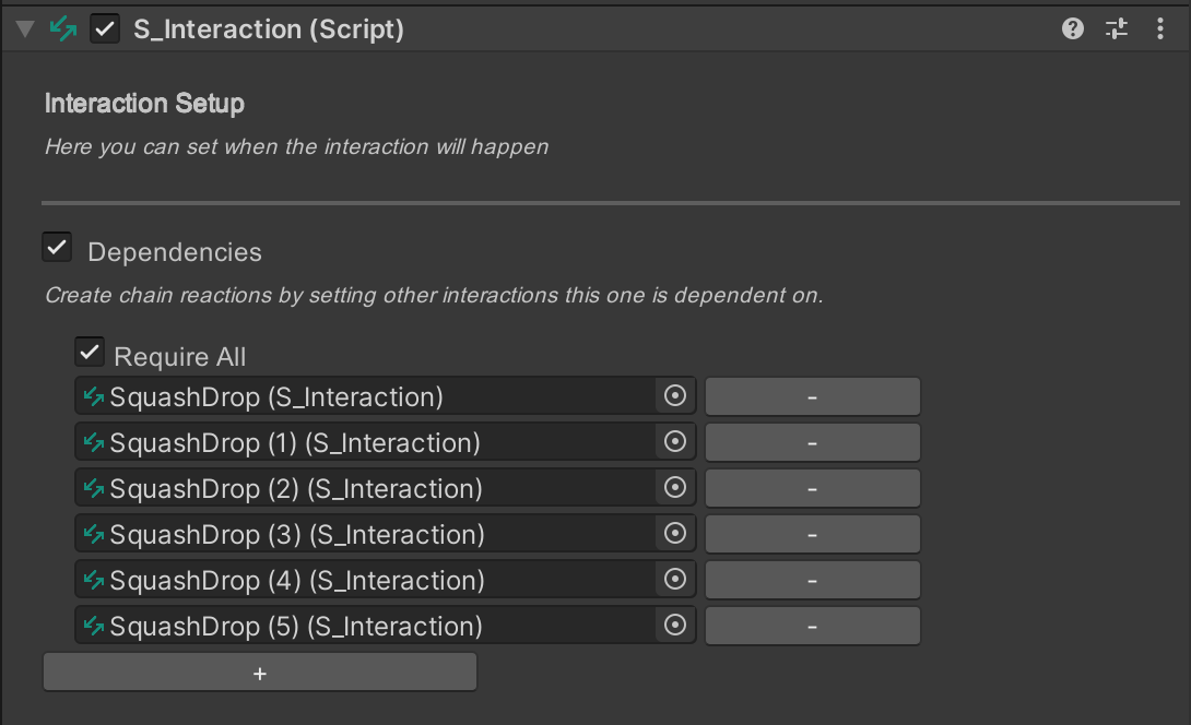 Activate the interaction after all seeds have been dropped.