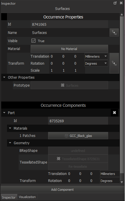 Figure 12: Properties tab