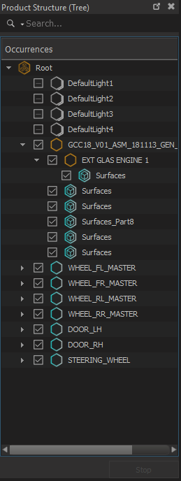 Figure 11: Product Structure tab