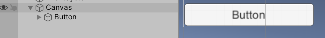 Figure 01: A Button as it appears by default and the Canvas parent