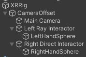 Figure 01: Hierarchy view of the XR Rig