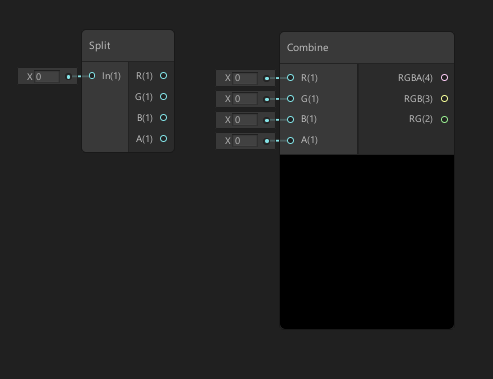 Shadergraph: Split and Combine
