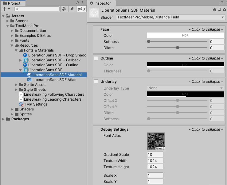 TextMesh Pro: Working with Material Presets