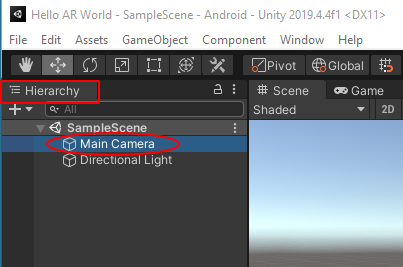 Figure 16: Replace the Main Camera from the Inspector