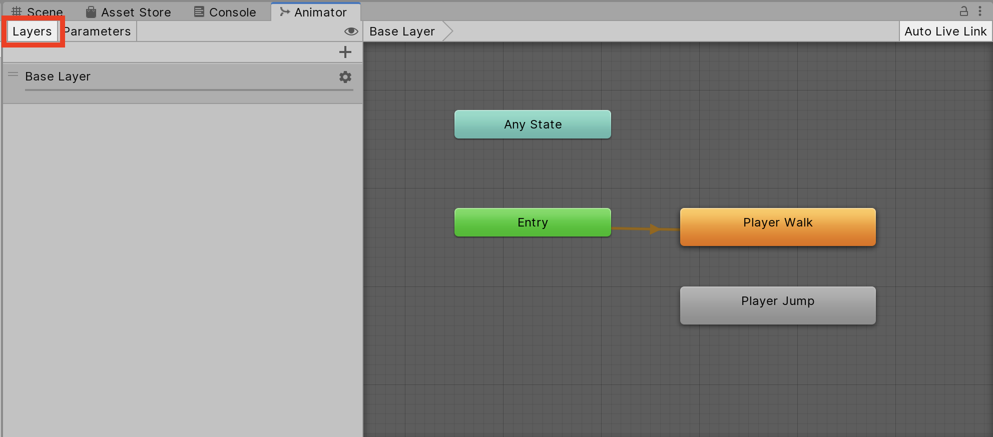 Figure 12: Layers in the Animator window