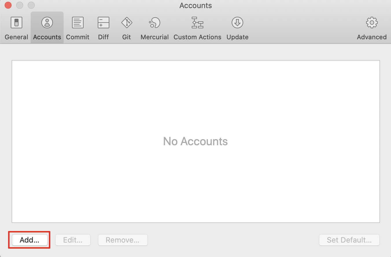 Adding an account