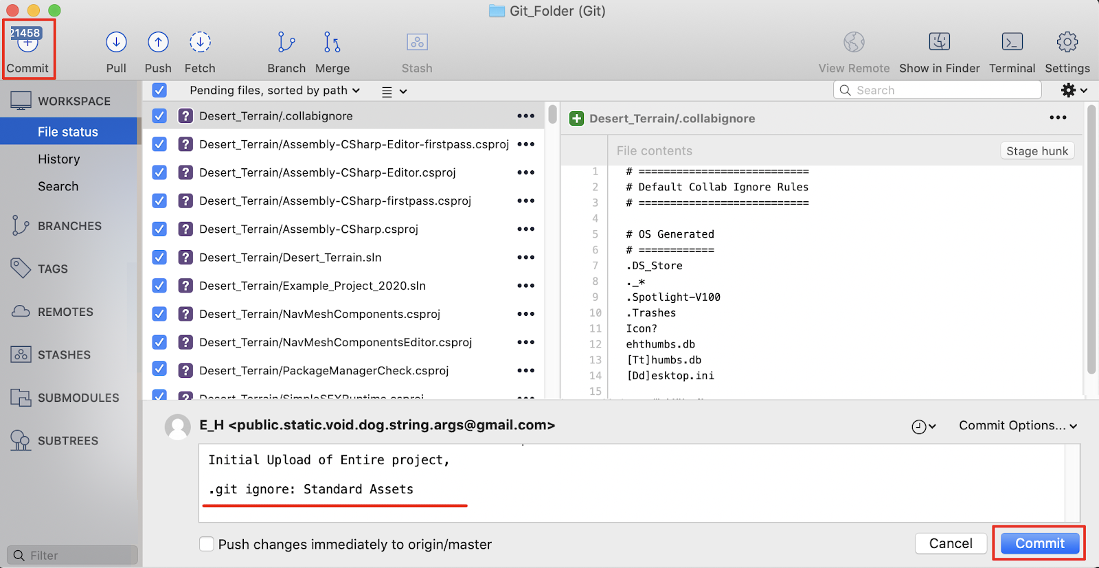 Commiting changes from the Sourcetree application