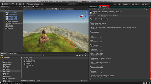 The team member’s Unity view