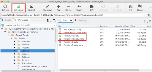 Updating the Workspace’s file list