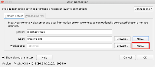 Selecting a New Workspace
