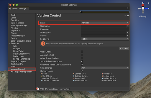 The Version Control Project Settings