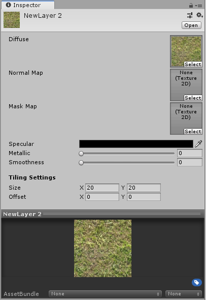 Figure 04: Terrain Layer properties